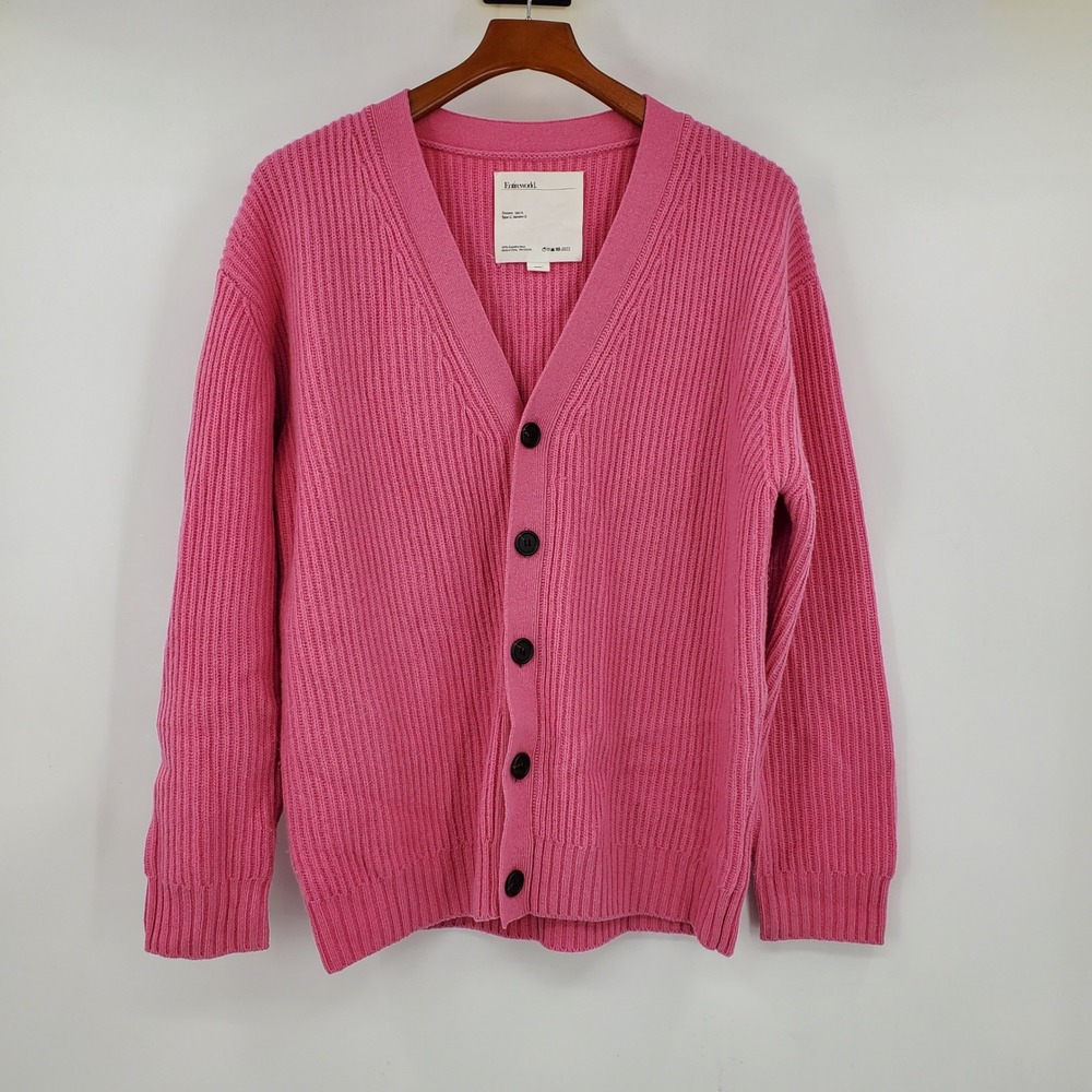 Entireworld Type C Version 2 Fisherman Cardigan Pink Superfine Wool Sweater M